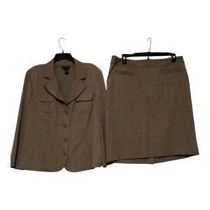 Lane Bryant Suit Pencil Skirt & Blazer Tan Size 18/20W